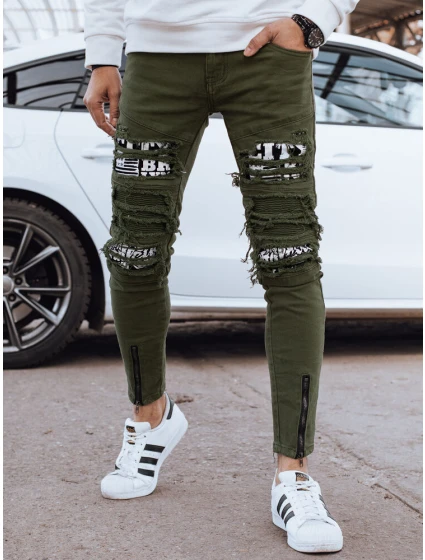 Pánské zelené džínové kalhoty model 21976800 - Dstreet Pánské zelené džínové kalhoty model 21976800 - Dstreet