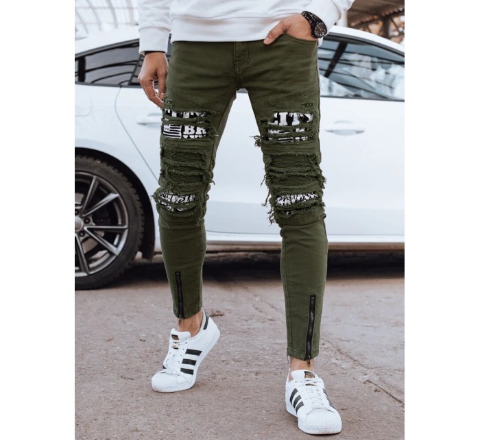 Pánské zelené džínové kalhoty model 21976800 - Dstreet Pánské zelené džínové kalhoty model 21976800 - Dstreet