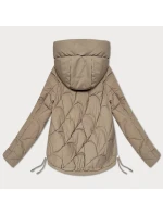 Béžová dámská prošívaná bunda pro přechodné období s kapucí model 21389998 - S'WEST