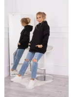 Zateplená mikina s model 18749382 zipem černá - K-Fashion