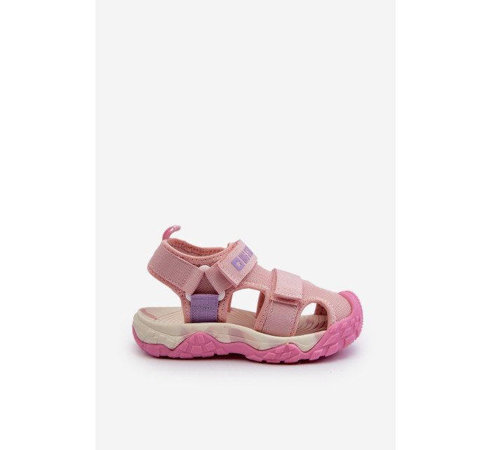 Dievčenské sandále na suchý zips Big Star Pink