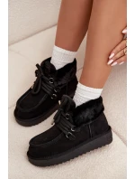 D.Franklin dámske snežnice z prírodného semišu - čierne D.Franklin dámske snežnice z prírodného semišu - čierne