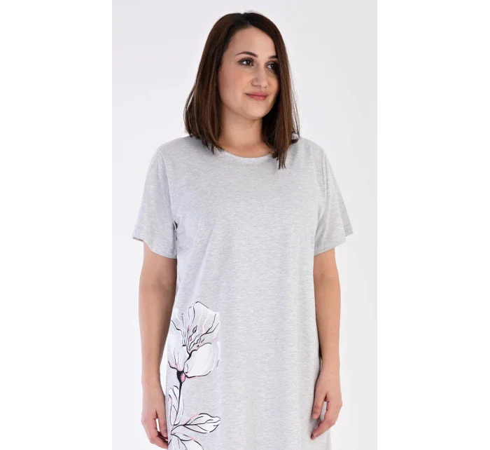 Dámská noční košile s krátkým rukávem model 18728710 - Vienetta Dámská noční košile s krátkým rukávem model 18728710 - Vienetta