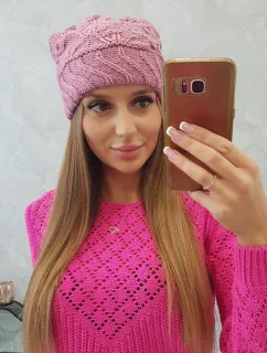 Dámská čepice Dagmara model 18751749 tmavě růžová - K-Fashion