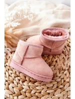 Dětské Teplé Sněhule Semišové Růžové model 21520878 - Boto