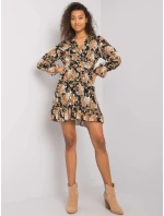 Šaty DHJ SK 12220 2.14P čierna a béžová