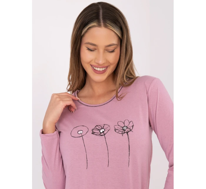 Piżama DU PI FP model 21800503 ciemny różowy - FPrice Piżama DU PI FP model 21800503 ciemny różowy - FPrice