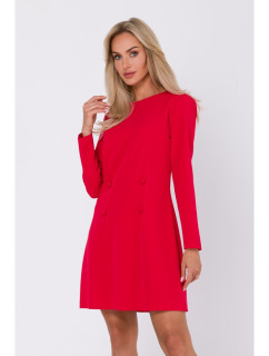 model 18863423 Šaty s ozdobnými knoflíky červené - Moe