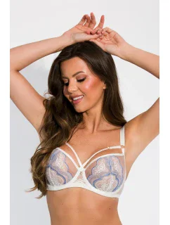 MODRÁ ZAMATOVÁ BALCONETTE PODPRSENKA 19191