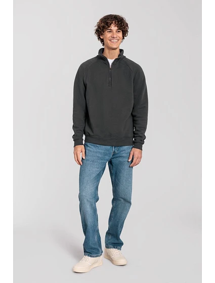 Fruit of the Loom Iconic Premium Zip Neck Sweat – ťažká mikina s 1/4 zipsom 16.2288 light graphite Fruit of the Loom Iconic Premium Zip Neck Sweat – ťažká mikina s 1/4 zipsom 16.2288 light graphite