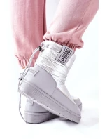 Dámské Sněhule Big Star model 21561942 Stříbrné - Big Star Shoes Dámské Sněhule Big Star model 21561942 Stříbrné - Big Star Shoes