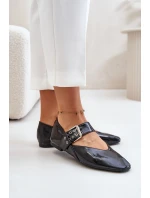 Lakované Baletky S Páskem Černé model 21670980 - Boto