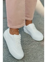 Niskie Sneakersy Z Eko Skóry Big Star RR274303 Białe