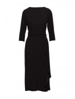 S425 Šaty s volánom - čierne