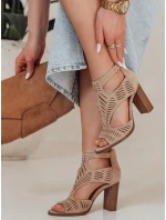 Dámské sandály khaki Dstreet model 21984964 - FashionStreet