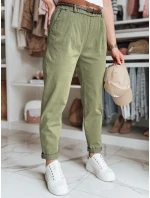 Dámské kalhoty chinos s páskem khaki Dstreet model 21986496 - FashionStreet