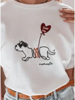 Dámské tričko oversize se  white Dstreet model 21989246 - FashionStreet