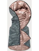 Béžová dámska rozšírená obojstranná vesta (B8005-51)