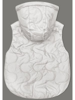 Dámska krátka vesta v ecru farbe s odnímateľnou kapucňou BH Forever (BH-2414BIG)