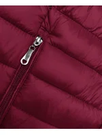 Prošívaná dámská bunda ve vínové bordó barvě se stojáčkem model 20973818 - J.STYLE