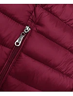 Prošívaná dámská bunda ve vínové bordó barvě se stojáčkem model 20973818 - J.STYLE