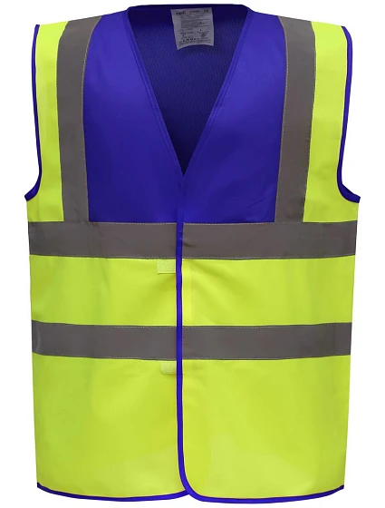 Bezpečnostná vesta Yoko HVW 100 Hi-Vis 79.W100 kráľovská modrá/výrazne žltá Bezpečnostná vesta Yoko HVW 100 Hi-Vis 79.W100 kráľovská modrá/výrazne žltá