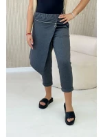 Punto Milano Zimní kalhoty s ozdobným zipem Grafit Punto Milano Zimní kalhoty s ozdobným zipem Grafit