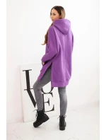 Bunda s rozparky na bokoch fialová Bunda s rozparky na bokoch fialová