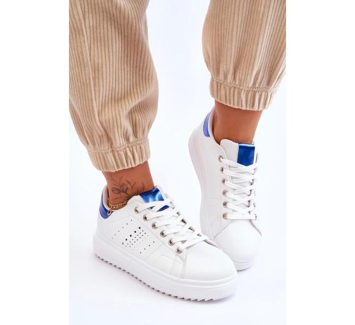 Damskie Sportowe Buty Biało-Niebieskie Be First! Damskie Sportowe Buty Biało-Niebieskie Be First!