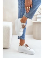 Dámske tenisky na platforme s motýľom bielo-zlaté Naritevia Dámske tenisky na platforme s motýľom bielo-zlaté Naritevia