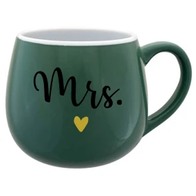 MRS. - zelený keramický hrníček 300 ml