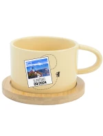 Vlastní text na cestovatelský keramický hrníček Makronka 