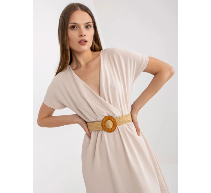 Dámské šaty CA SK model 21122199 Světle béžová - Rue Paris