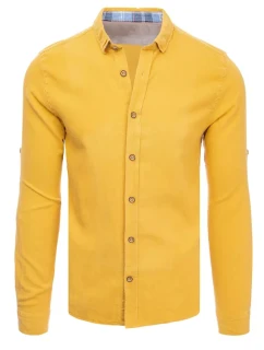 Pánská hořčicová košile Dstreet model 21967735 - FashionStreet