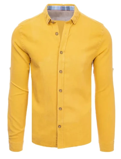 Pánská hořčicová košile Dstreet model 21967735 - FashionStreet