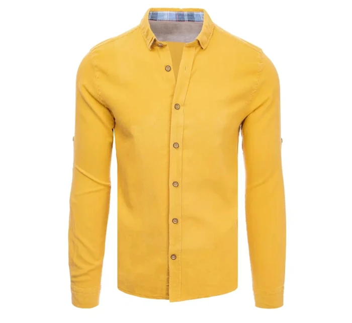 Pánská hořčicová košile Dstreet model 21967735 - FashionStreet