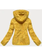 Žlutá krátká oboustranná dámská bunda pro přechodné období model 16201708 - MONTE CERVINO Žlutá krátká oboustranná dámská bunda pro přechodné období model 16201708 - MONTE CERVINO