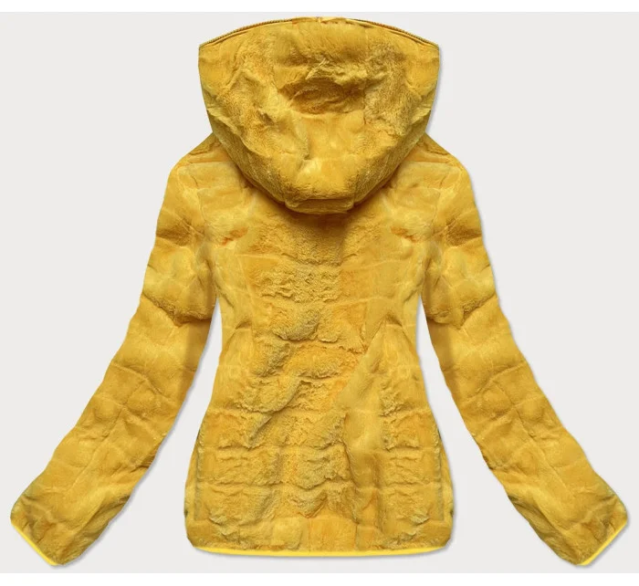 Žlutá krátká oboustranná dámská bunda pro přechodné období model 16201708 - MONTE CERVINO Žlutá krátká oboustranná dámská bunda pro přechodné období model 16201708 - MONTE CERVINO