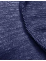 Tmavě modrá melanžová rozepínací  mikina model 19678093 - 6&8 Fashion