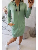 Mikina s kapucňou tmavo mätová Mikina s kapucňou tmavo mätová