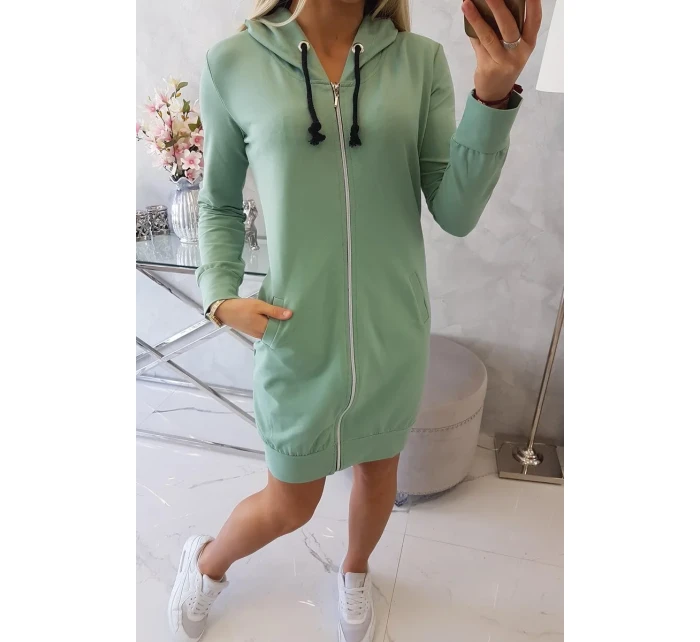 Mikina s kapucňou tmavo mätová Mikina s kapucňou tmavo mätová