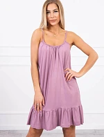 Tenké šaty bez ramienok tmavoružové