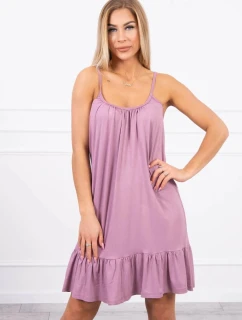 Tenké šaty bez ramienok tmavoružové