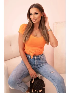 Dámská klasická bavlněná blůza s krátkým rukávem modrá