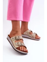 Pohodlné Dámské Žabky S  Zlaté model 21664587 - Inblu