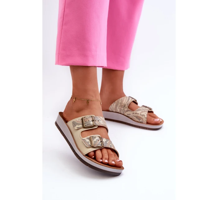Pohodlné Dámské Žabky S  Zlaté model 21664587 - Inblu