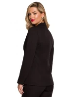 model 18004499 Sako s dvojitými kapsami s klopou černé - Makover