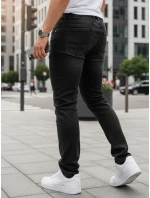 Pánske džínsy slim fit čierne FashionStreet UX4483