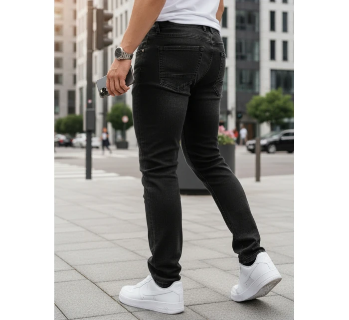 Pánske džínsy slim fit čierne FashionStreet UX4483