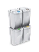 ODPADKOVÉ KOŠE 35 L SORTIBOX SET4 BALENIA DIÉTNE ŠEDÉ
